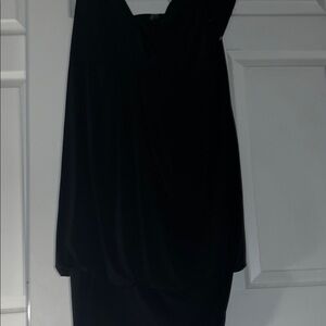 Chic Strapless Black Dress coktel